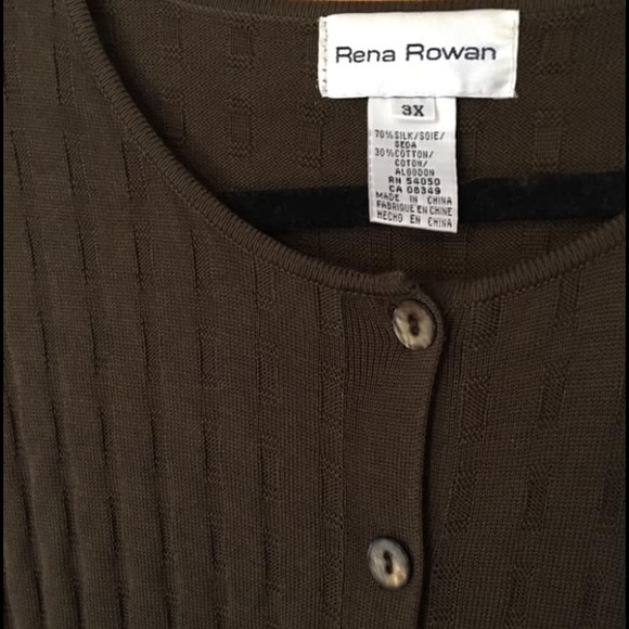 Rena Rowan moss green silk/cotton lightweight vest - Picture 2 of 4